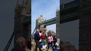 People going crazy at Tower Bridge London #travelvlog #london #towerbridge