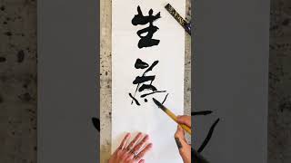 不一样的书法，曲高和寡。大鱼书法—— 一生为墨客（2024-05-14-205）#calligraphy #chinesecalligraphy #art #kungfu #毛笔字