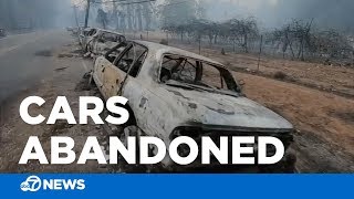 Camp Fire: Burned, abandoned cars after thousands flee Butte County wildfire