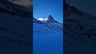 Strong Winds, Epic Adventure: Snowshoe Challenge at Matterhorn! #mountains #alps #hiking #swissalp