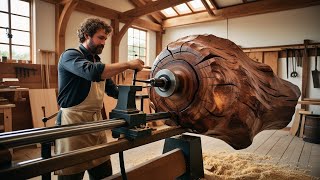 🔴 Discover the Extremely Dangerous Journey // Asian Woodworking Crafts - Woodturning Dangerous