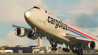 Most Dangerous Boeing 747 CARGOLUX Boeing 747 Hard Landing At Manchaster Airport