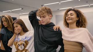 Watch Josh Try To Dance With The Girls!