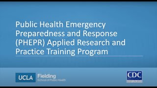 Public Health Emergency Preparedness and Response Overview
