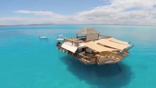 Bar flotante en Fiji, un paraíso en el medio del oceano