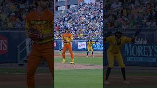 “Pitcher’s Got a Big Butt!” Rookie of the Year Live Parody #savannahbananas #bananaball #baseball