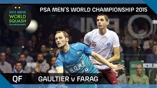 Squash: 2015 PSA Men's World Championship QF Highlights: Gaultier v Farag