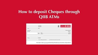 Instant Deposit Cheques via selected QIIB ATMs