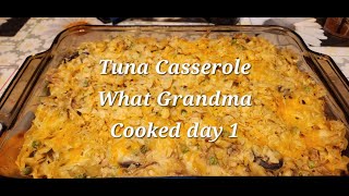 Tuna Casserole #whatgrandmacooked Day one #casserole #threeriverschallenge