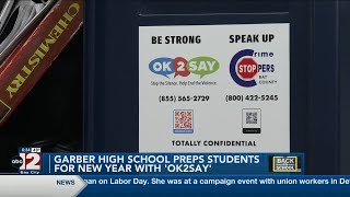 New locker stickers in Bay County schools with info on how to privately report safety concerns