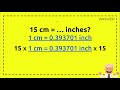 15 cm in inches