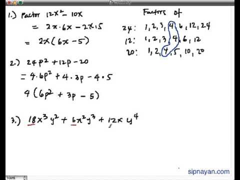 FC02 Factoring Polynomials With Common Monomial Factor - YouTube