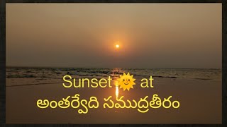 Beautiful Sunset video at Antarvedi beach and Godavari River ,Andhra Pradesh