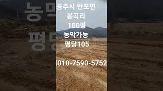 공주시 반포면 봉곡리 100평 농막가능 자연녹지  과수원  평당105  문의010-7590-5752 #공주시토지 #세종시땅 #세종토지