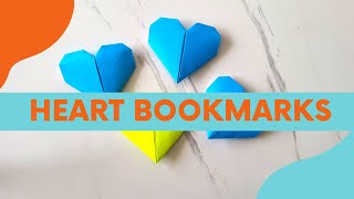 DIY Origami Heart Bookmark | Corner Bookmark | Heart Bookmark Tutorial