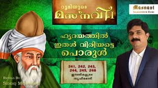 ഹൃദയത്തിൽ ഇതൾ വിരിയട്ടെ പൊരുൾ    മസ്നവി 1  241, 242, 243, 244, 245, 246 ഈരടികളുടെ സൂഫീമൊഴി