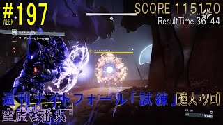 【DESTINY2】週刊ナイトフォール「試練」#197［達人・ソロ］／『空虚な番人』：ハンター