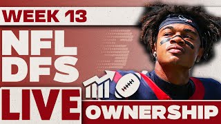 NFL DFS Ownership Report Week 13 Picks | DraftKings & FanDuel Strategy