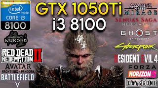 GTX 1050 Ti + I3 8100 \u0026 16GB Ram - Test In 12 Games In 2024 !