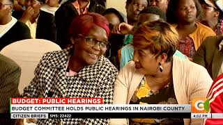 Budget committee holds public hearings in Nairobi county