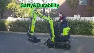 Wallemac 1 Ton compact Mini Excavator Digger machine