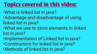 Linked List in Java || Implementation of LinkedList || Methods and Constructors in LinkedList