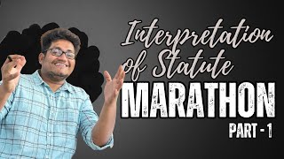 INTERPRETATION OF STATUTE | PART 1| MARATHON | CA TAMIL