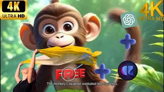 MONKEY AND LION JOKING IN JUNGLE/ 100% free ai tols unlimted