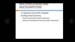 CSA MOD 1LECT 8 MULTIPROCESSOR(UMA,NUMA,COMA)
