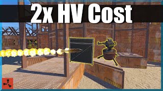 Double the HV Rocket Cost of Your Auto Turrets in a Raid Defense in Rust