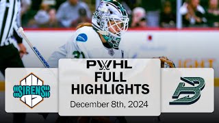 PWHL Highlights | New York Sirens vs. Boston Fleet - December 8, 2024