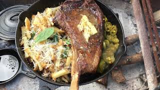 HOW TO MAKE A TOMAHAWK STEAK \u0026 CHIPS ON THE BRAAI! BEST BRAAI EVER