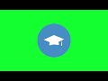 graduation cap icon green screen video stock video footage no copyright animated videos