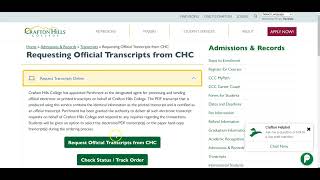 How to Order CHC Transcripts for Transfer
