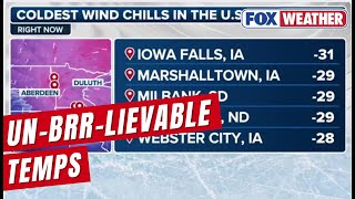 Cold Air Settles Across U.S. Driving Record Breaking Subzero Temperatures Midwest