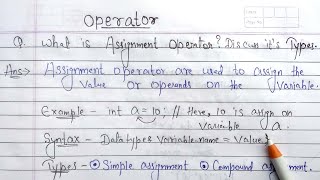 Assignment Operators in C in hindi | simple and compound assignment operators in c programming