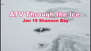 ATV through ice shannon bay Jan 19