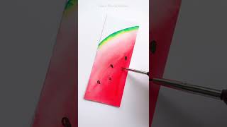 Easy watercolor painting ideas || Bookmark #creativeart  #satisfying #shorts