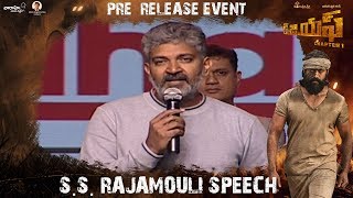 S.S. Rajamouli Speech | KGF (Telugu) Pre Release Event | Yash | Srinidhi Shetty | Prashanth Neel