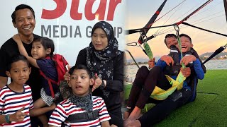 Rezeki jumpa orang baik, impian bapa naik parasailing dengan anak OKU tercapai