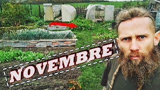 Visite du Jardin Potager EN NOVEMBRE !! ( bâches récoltes préparation 2025 )