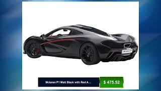 Mclaren P1 Matt Black with Red Accents 1/12 Model Car by Autoart