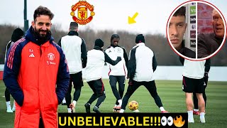 BREAKING✅Man Utd Training Amorim Tactics - Chido Obi, Kamason | Martinez vs Scholes twist