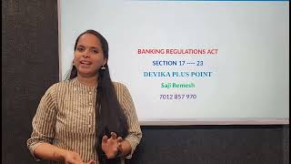 Banking Regulation Act Section 17 to 24, Devika Plus Point , 7012857970