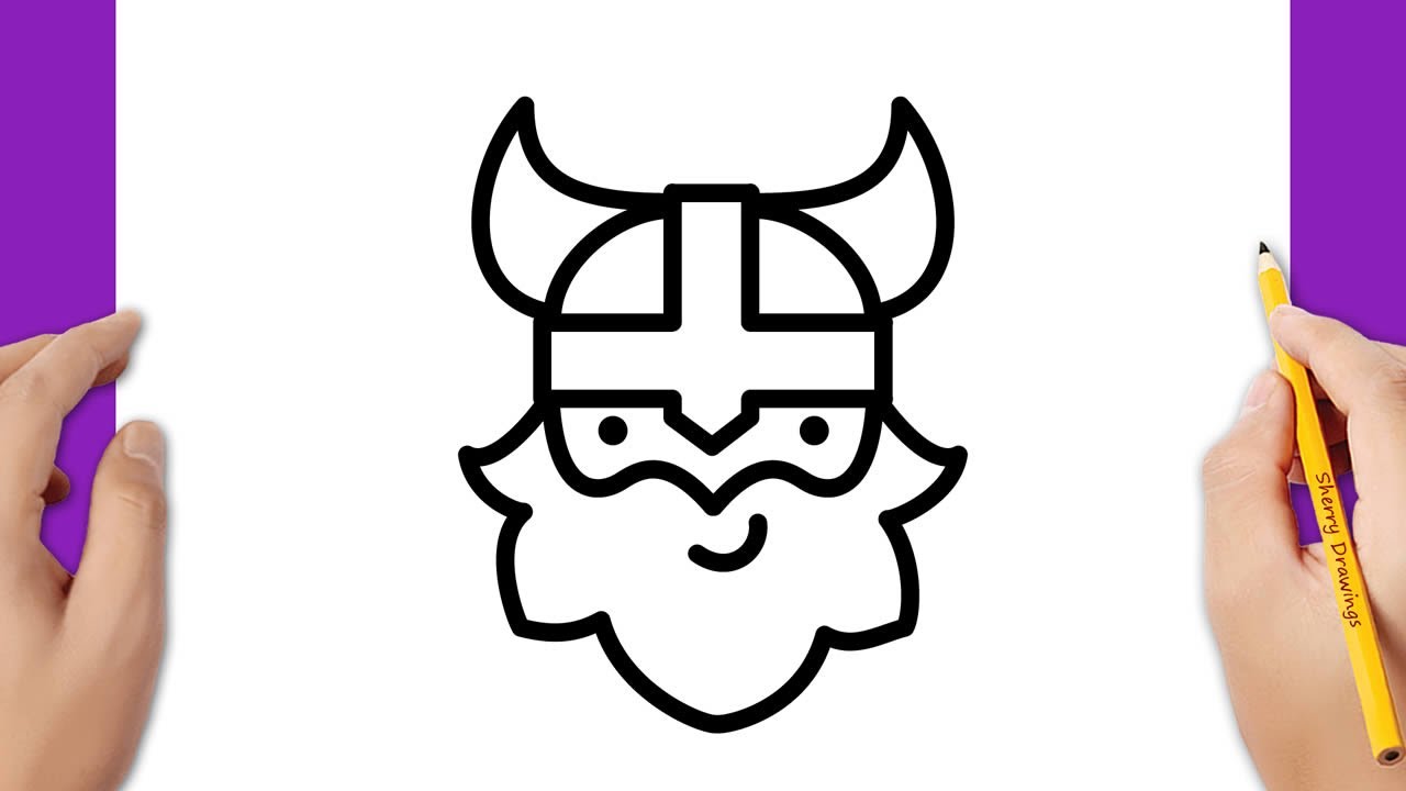 How To Draw A Viking Easy Youtube