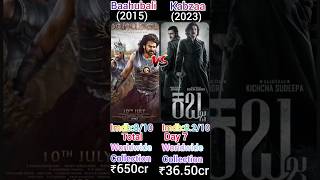 Kabzaa V/s Baahubali movie box office collection comparison #shortfeed