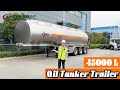 45000L Aluminum Alloy Fuel Tanker Semi Trailer for Petrol Transport