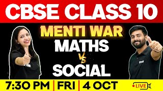 CBSE 10 MENTI WAR | MATHS V/S SOCIAL SCIENCE | EXAM WINNER CBSE 10