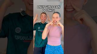 IMPOSSIBLE CHALLENGE! 👀😳 Who can do this? 😱 | Jasmin and James #shorts