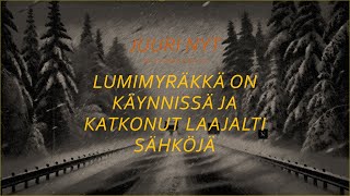 Jari-myrsky katkoo sähköjä: tilannepäivitys 20.11.2024 klo 20